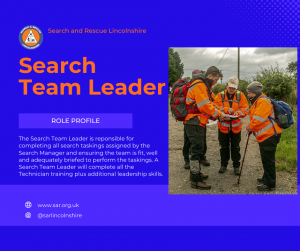 Search and Rescue Lincolnshire Search Team Leader role profile
